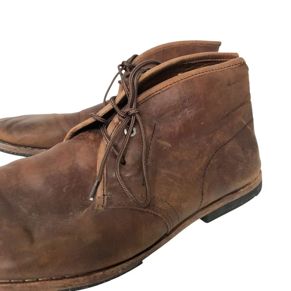 Timberland Mens 12 Wodehouse Lost History Chukka Boots Burnished Dark Brown
